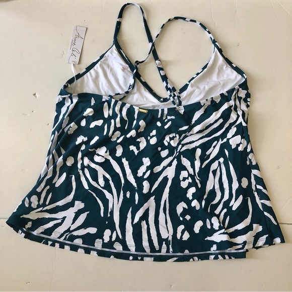 ANNE COLE WOMEN'S TANKINI SWIM TOP EASY TRIANGLE SILHOUTTE JUNGLE FEVER - Picture 3 of 7